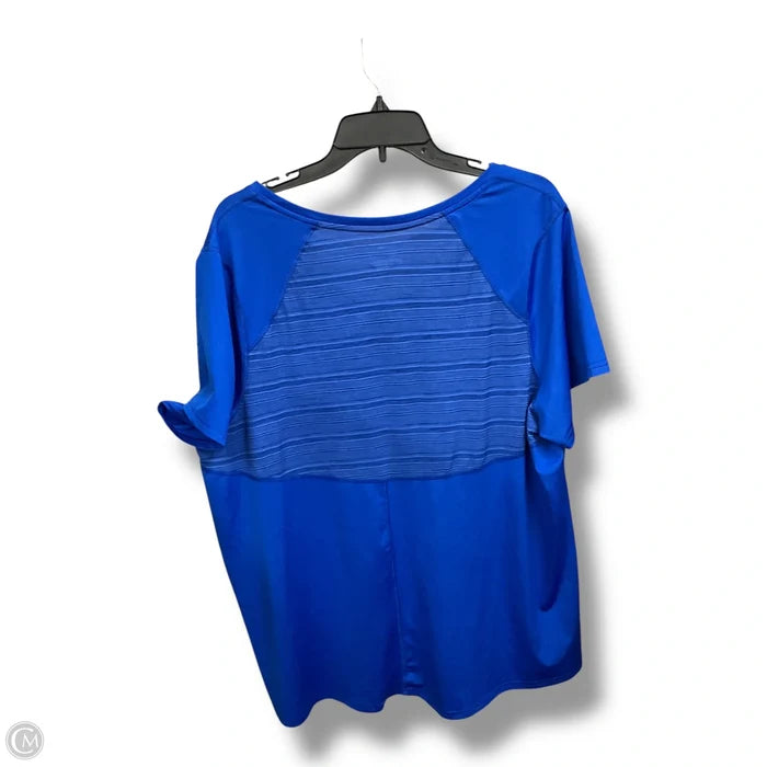 Athletic Top Short Sleeve By Tek Gear In Blue, Size: 2x