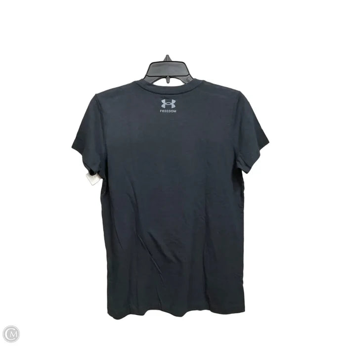 Athletic Top Short Sleeve By Under Armour In Grey, Size: S