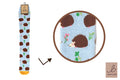 Bartleby ladies funky welly sock in the Hedgehog design, UK size 4–7
