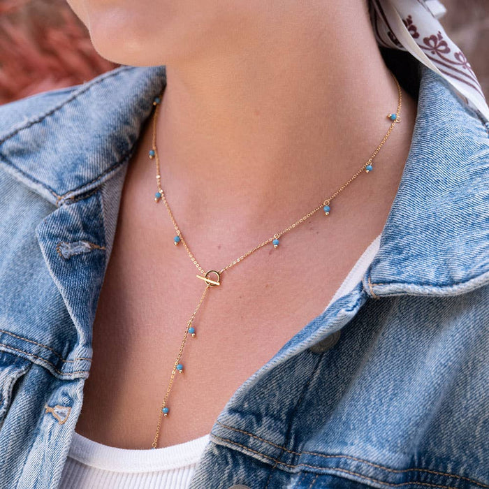 Beaded Lariat Necklace