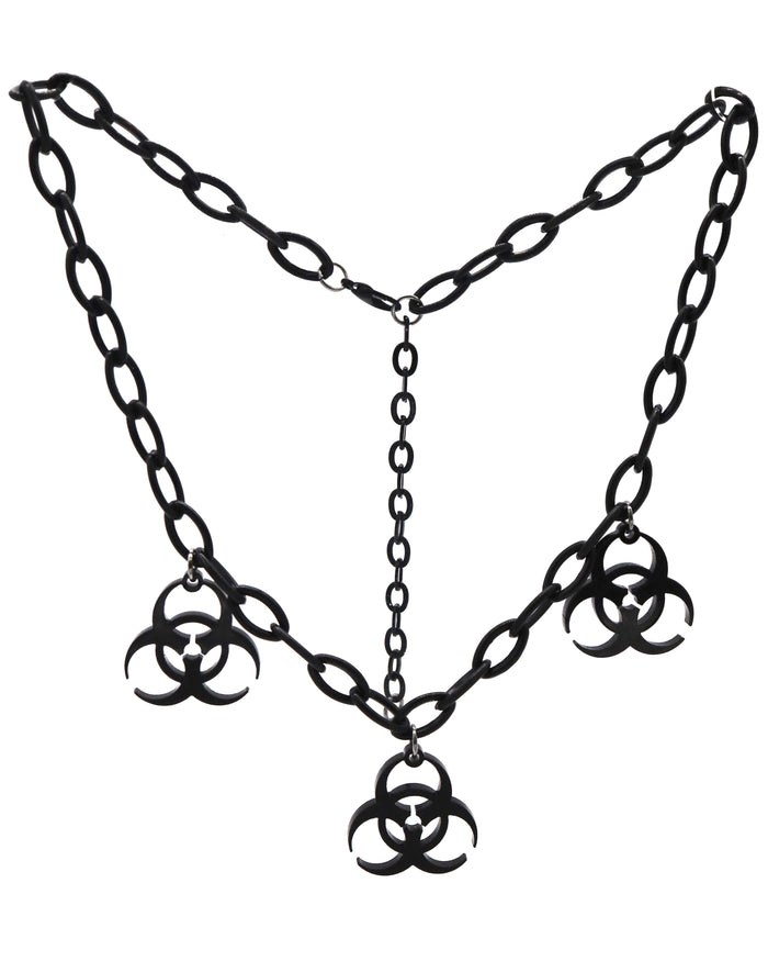 Biohazard Choker Necklace, Choker, - One Stop Rave