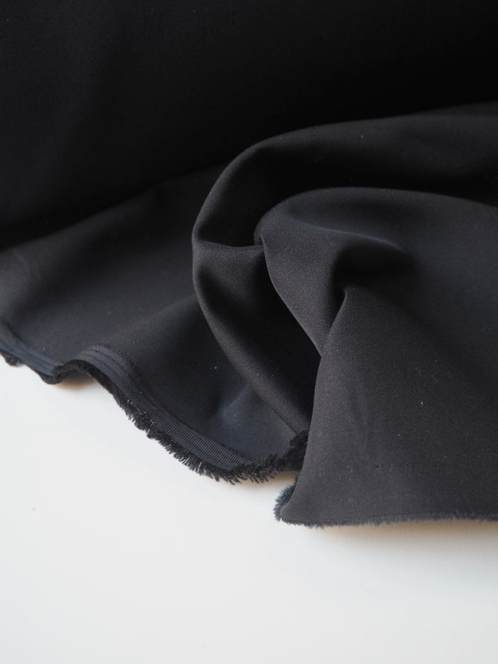 Black Mediumweight Cotton/Silk