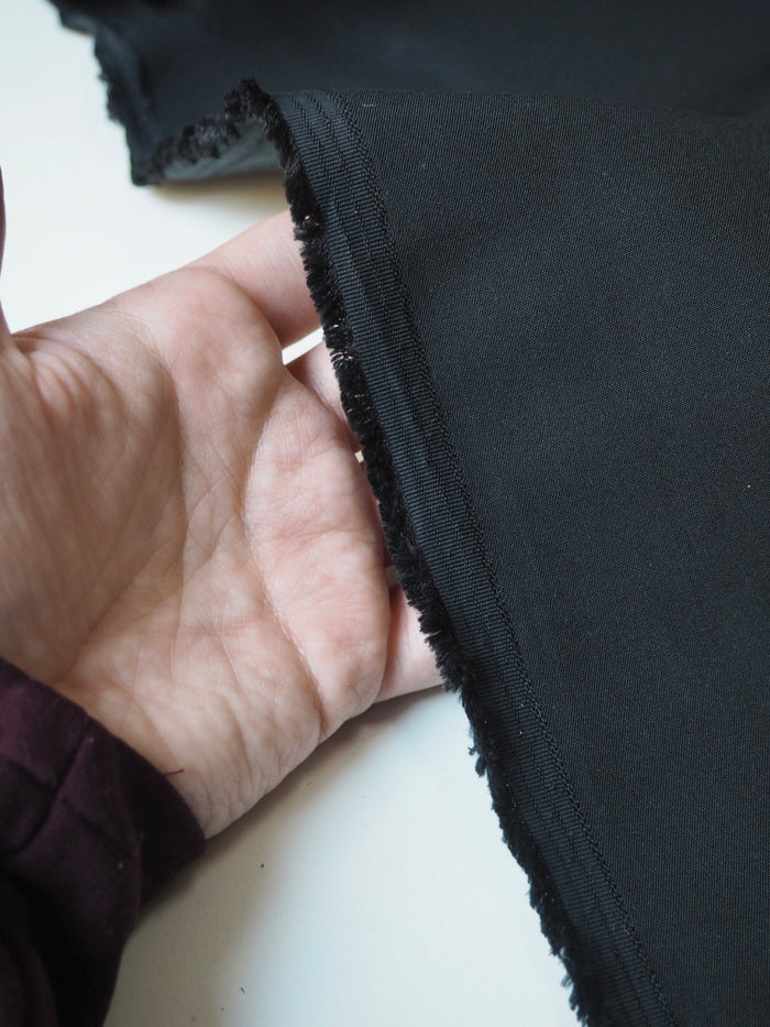 Black Mediumweight Cotton/Silk