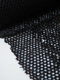 Black Tinsel Sequin Honeycomb Mesh