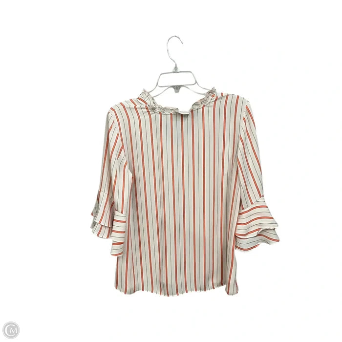 Blouse 3/4 Sleeve By Ann Taylor In Striped Pattern, Size: S