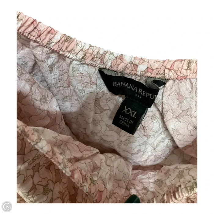 Blouse 3/4 Sleeve By Banana Republic In Pink, Size: Xxl