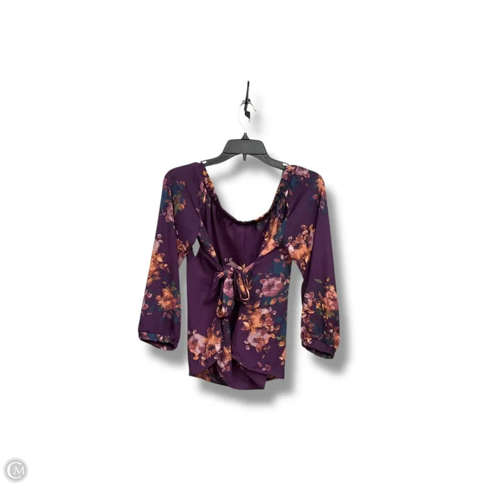 Blouse 3/4 sleeve By Bold Elements In Floral Print, Size: s