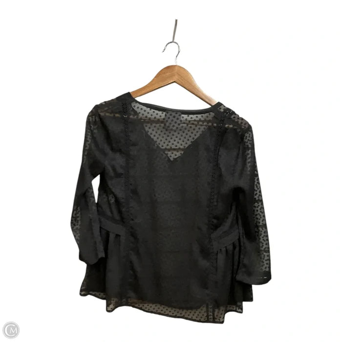 Blouse 3/4 Sleeve By Cmc In Black, Size: S