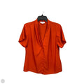 Blouse Long Sleeve By Calvin Klein In Orange, Size: L