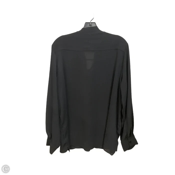 Blouse Long Sleeve By Clothes Mentor In Black, Size: Xxl