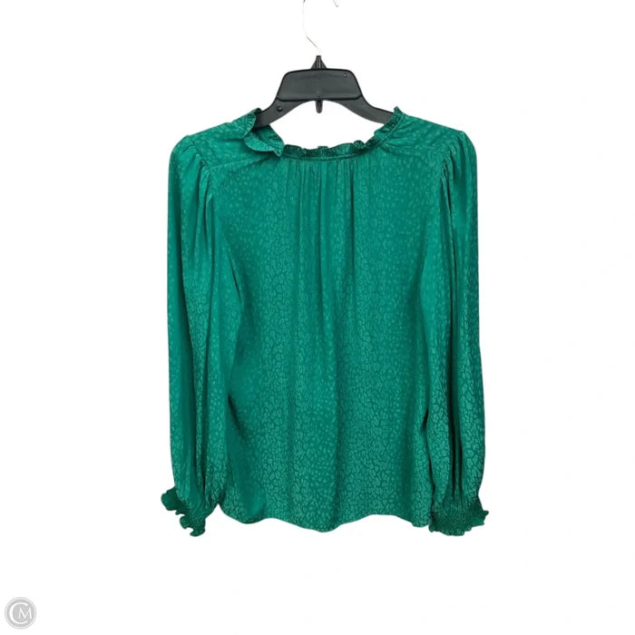 Blouse Long Sleeve By Current Air In Green, Size: Xs