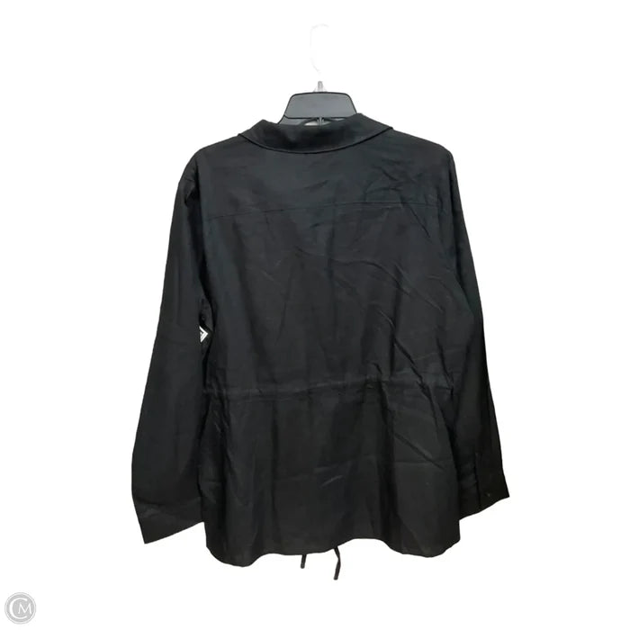 Blouse Long Sleeve By Dkny In Black, Size: M