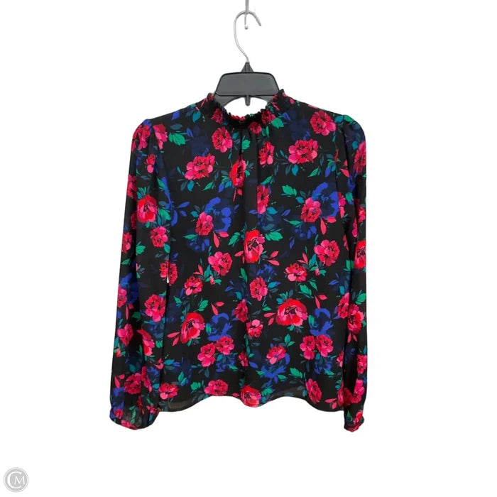 Blouse Long Sleeve By J. Crew In Floral Print, Size: L
