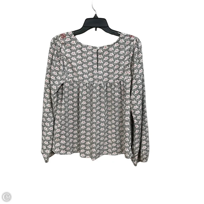 Blouse Long Sleeve By Kori America In Floral Print, Size: M