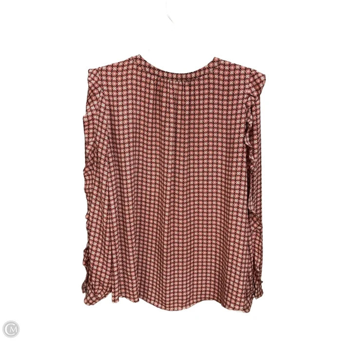 Blouse Long Sleeve By Loft In Red, Size: M