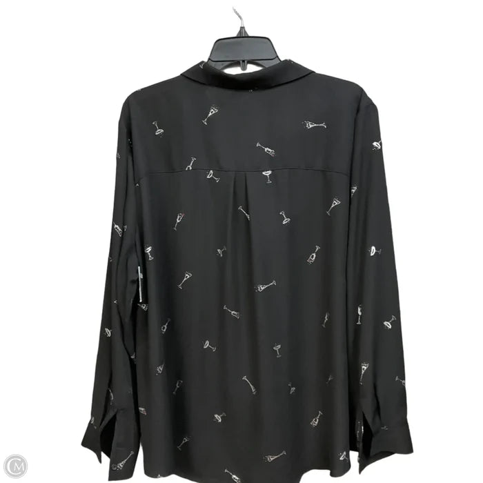Blouse Long Sleeve By Maurices In Black, Size: 2x