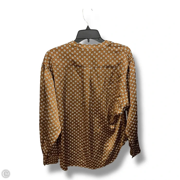 Blouse Long Sleeve By Sanctuary In Black & Brown, Size: S