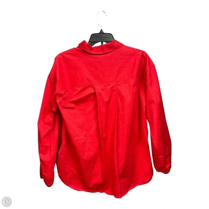 Blouse Long Sleeve By Sundry In Red, Size: S