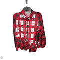 Blouse Long Sleeve By Susan Graver In Black & Red, Size: M