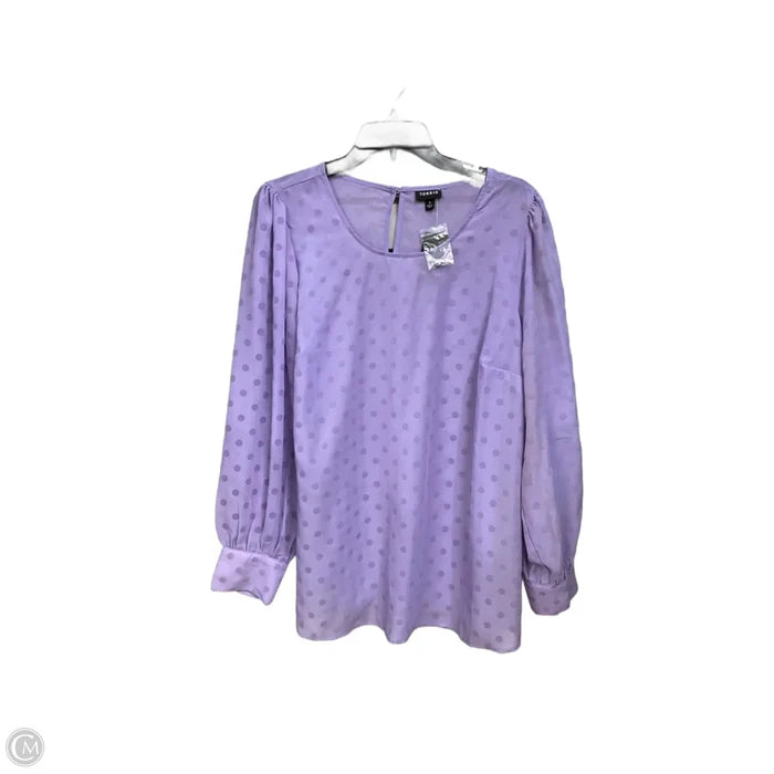 Blouse Long Sleeve By Torrid In Polkadot Pattern, Size: 1x