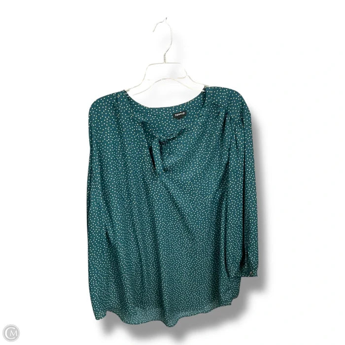 Blouse Long Sleeve By Torrid In Polkadot Pattern, Size: 4x