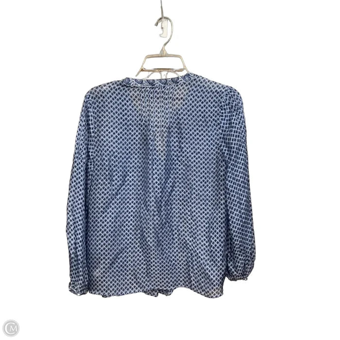 Blouse Long Sleeve By Vineyard Vines In Blue, Size: S