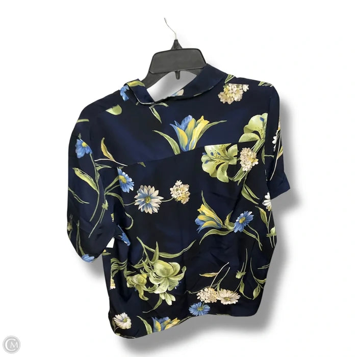 Blouse Short Sleeve By Alfred Dunner In Floral Print, Size: Xl