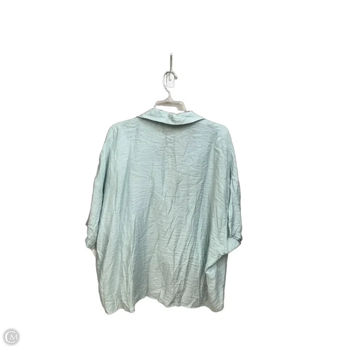 Blouse Short Sleeve By Anthropologie In Blue, Size: M
