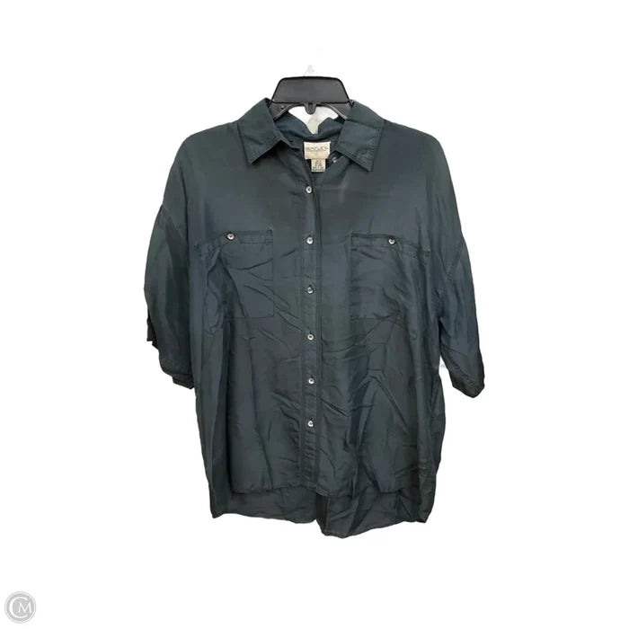 Blouse Short Sleeve By Bentley In Black, Size: M