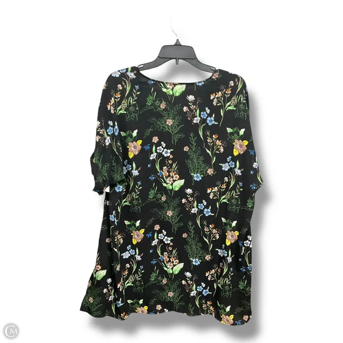 Blouse Short Sleeve By Dr2 In Floral Print, Size: 2x