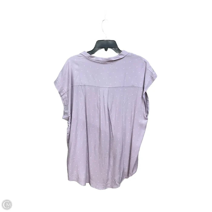 Blouse Short Sleeve By Jachs Girlfirend In Purple, Size: Xxl