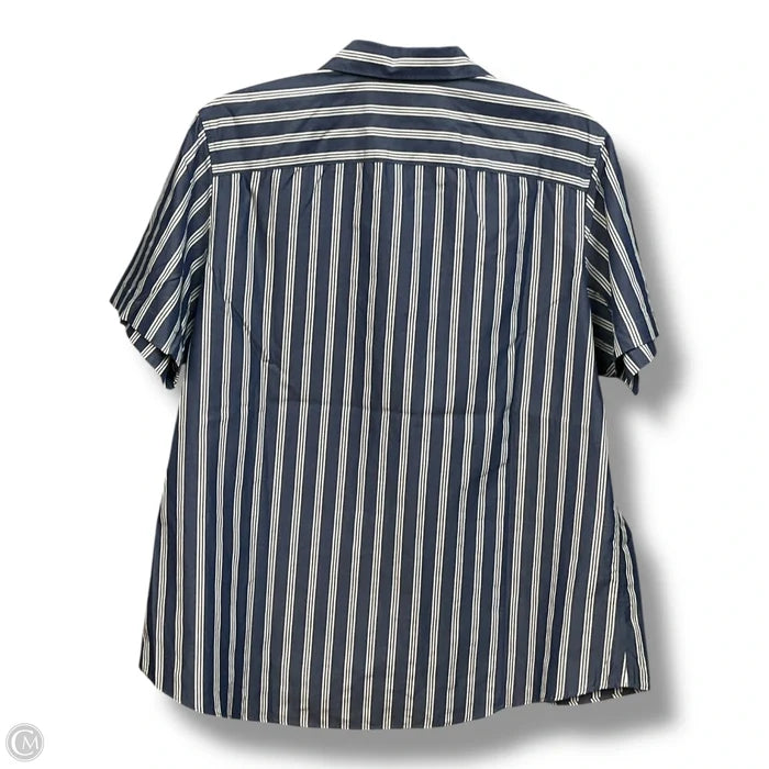 Blouse Short Sleeve By Lands End In Striped Pattern, Size: 2x