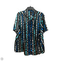 Blouse Short Sleeve By Lane Bryant In Black & Blue, Size: 4x