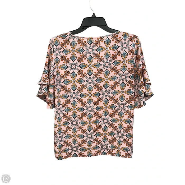 Blouse Short Sleeve By Loft In Pink, Size: Xs