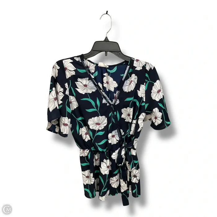 Blouse Short Sleeve By Sienna Sky In Floral Print, Size: M