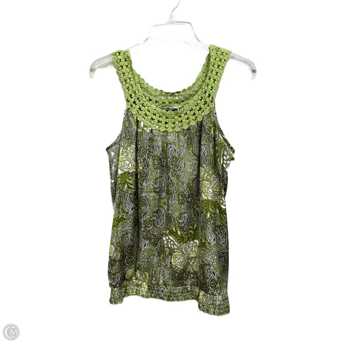 Blouse Sleeveless By Apt 9 In Blue & Green, Size: Xl