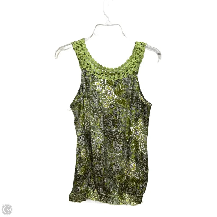 Blouse Sleeveless By Apt 9 In Blue & Green, Size: Xl