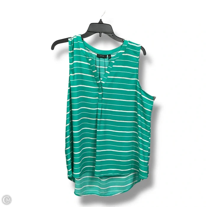 Blouse Sleeveless By Apt 9 In Teal, Size: Xl