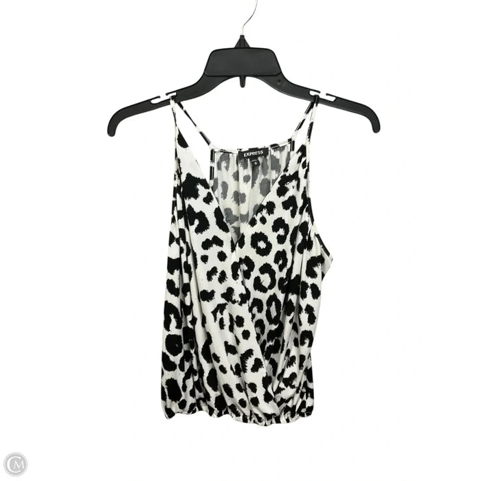 Blouse Sleeveless By Express In Animal Print, Size: M