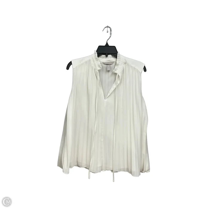 Blouse Sleeveless By H&m In White, Size: S