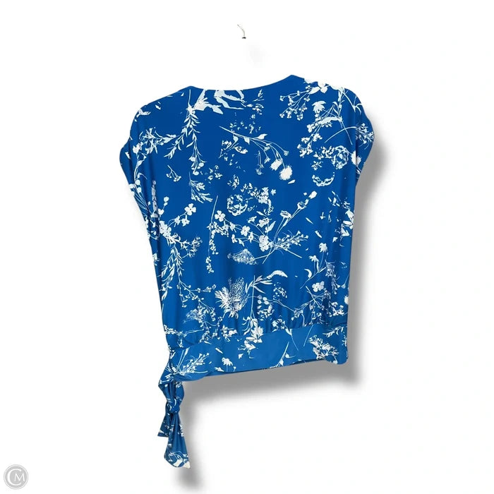 Blouse Sleeveless By Inc In Blue & White, Size: M