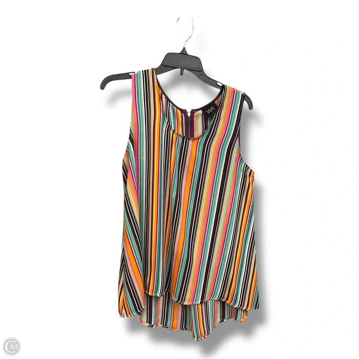 Blouse Sleeveless By W5 In Striped Pattern, Size: M