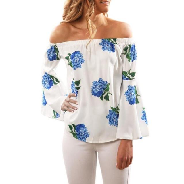 Blue Cloral Casual Top - 64 Corp