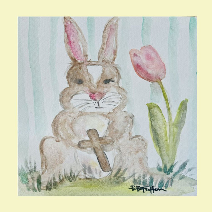 Bridgett Bunny With Pink Tulip Swap