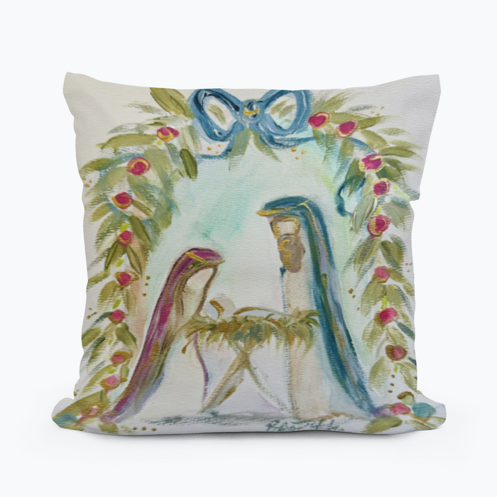 Bridgett Garland Nativity Pillow