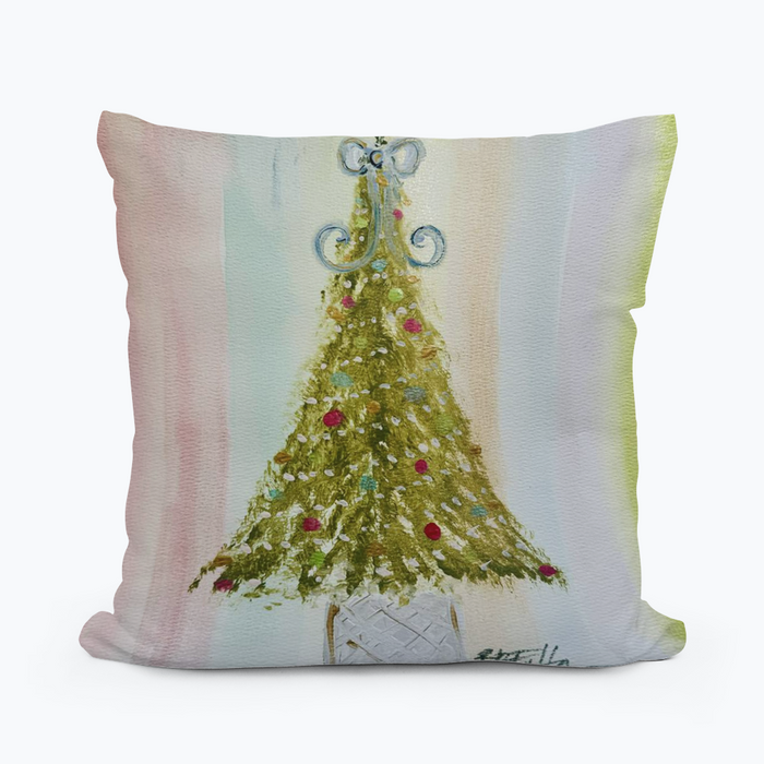 Bridgett Rainbow Christmas Tree Pillow