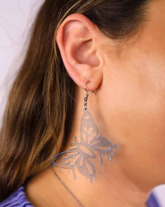Butterfly Trip Earrings, Dangle Earrings, - One Stop Rave