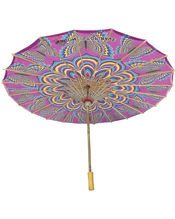 Butterfly Trip Parasol, Parasol, - One Stop Rave