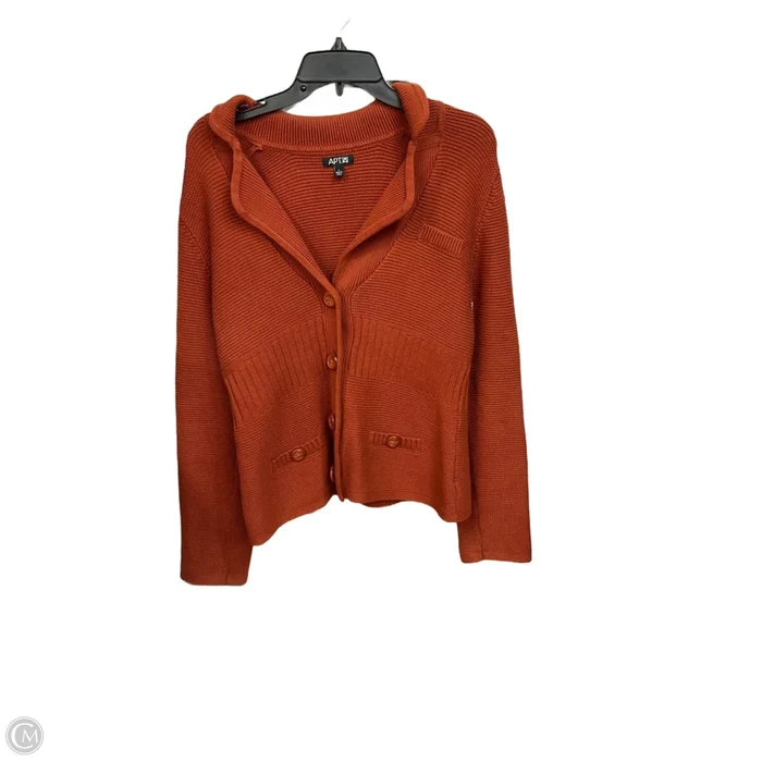 Cardigan By Apt 9 In Orange, Size: L