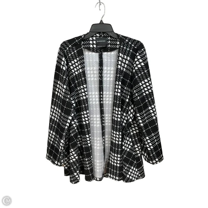 Cardigan By Bloomchic In Black & White, Size: 1x